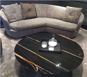 Round Top Coffe Side Table Marble