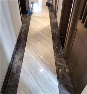 Wood Grain Vein Stone White Wood Marble