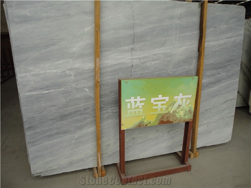Blue Gray Qorveh Crystal Marble Slabs Floor Tiles