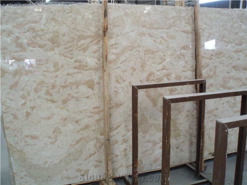 Borneo Beige Malay Botticino Marble Slab Wall Tile