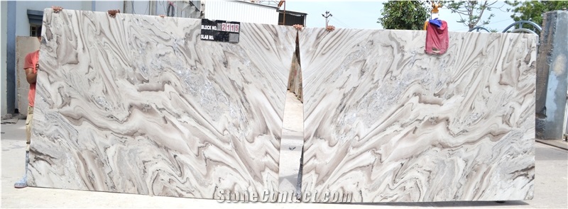 Bruno White Marble Slabs