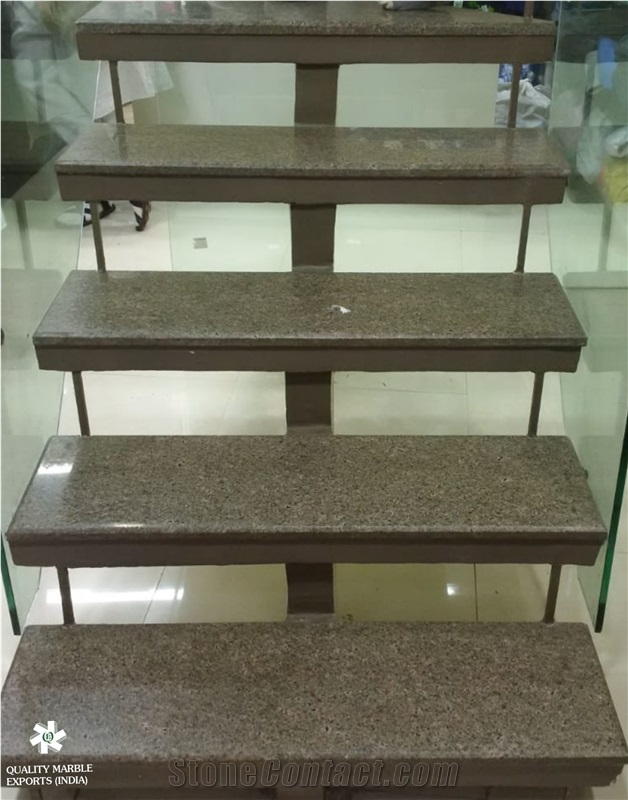 Jet Brown Granite Slabs & Tiles, India Brown Granite