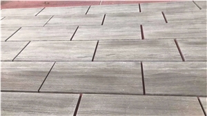 China Gray Wood Grain Marble Polished Mosaic Tiles