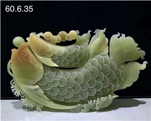 Iran Green Onyx Polished Carved Handicraft Giffs