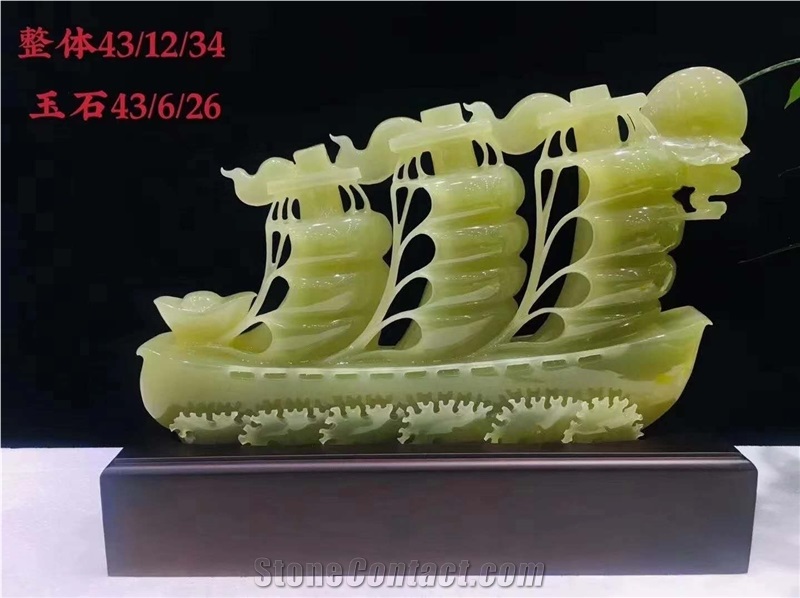 Iran Green Onyx Polished Carved Handicraft Giffs