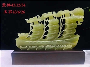 Iran Green Onyx Polished Carved Handicraft Giffs