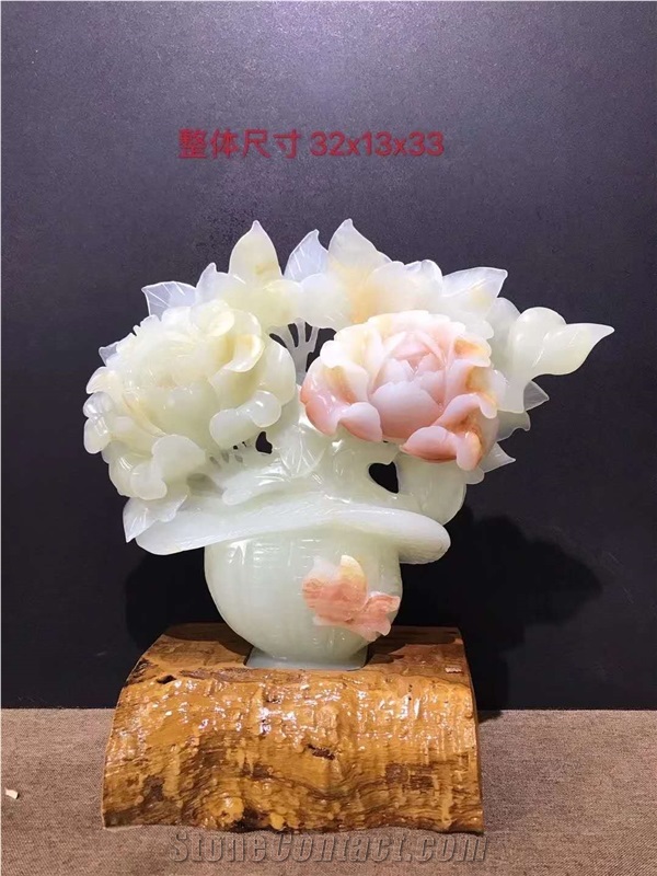 Iran Green Onyx Polished Carved Handicraft Giffs