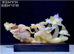 Iran Green Onyx Polished Carved Handicraft Giffs