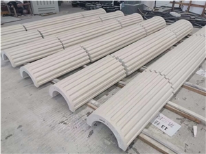 Mocha Beige Honed Limestone Column Bases