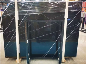 Lauren Black Noir Aziza Marmo Tunisi Slab Tile
