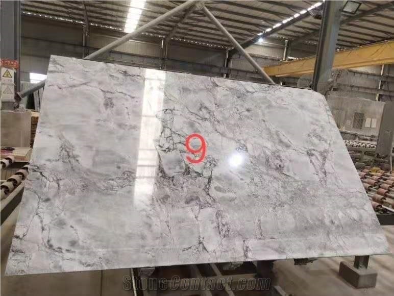 Super White Calacatta Grey Quartzite Slab Tile