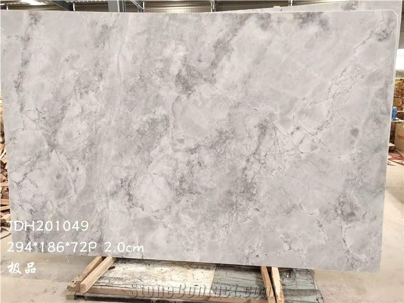 Super White Eternity Fantasy Quartzite Slab