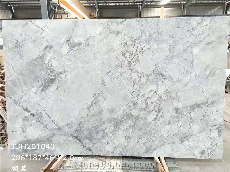 Super White Eternity Fantasy Quartzite Slab