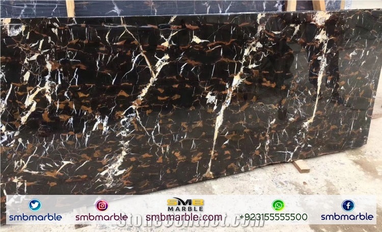 Micheal Angel / Black and Gold Slabs & Tiles,