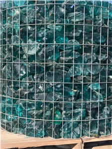 Tumbled Marble Cobble Gabion Garden Design