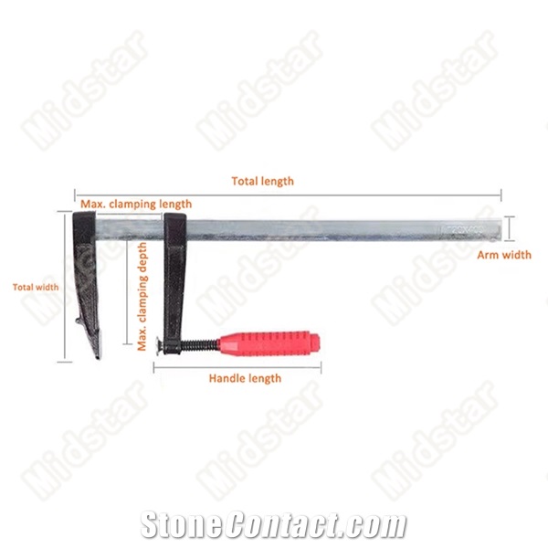 F Clamp for Stone and Wood Working Clamps