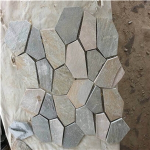 Yellow Wooden Slate Flagstone Crazy Pavers