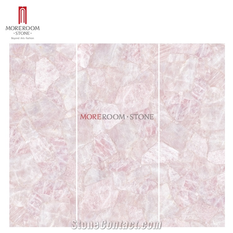 Gemstone Marble Look Pink Porcelain Tile