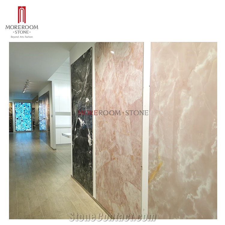 Gemstone Marble Look Pink Porcelain Tile