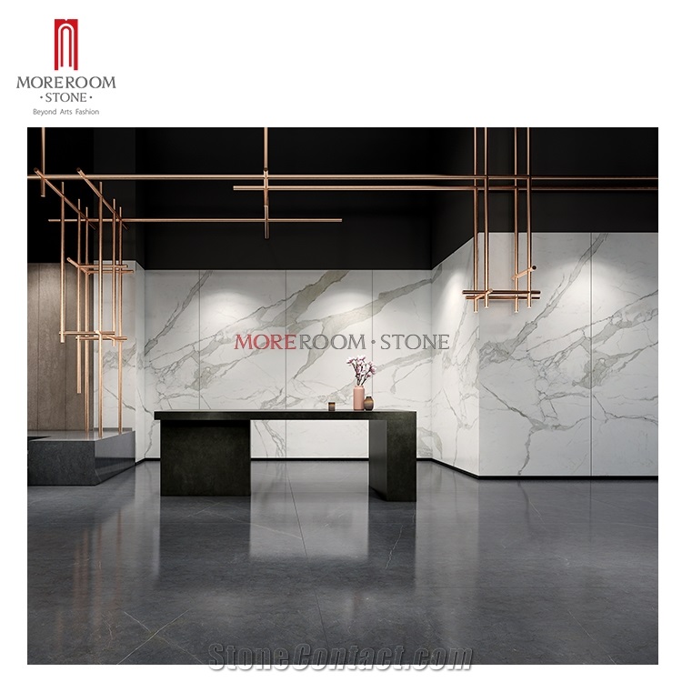 Porcelain Slab Italy Calacatta White Look Ceramic Slab