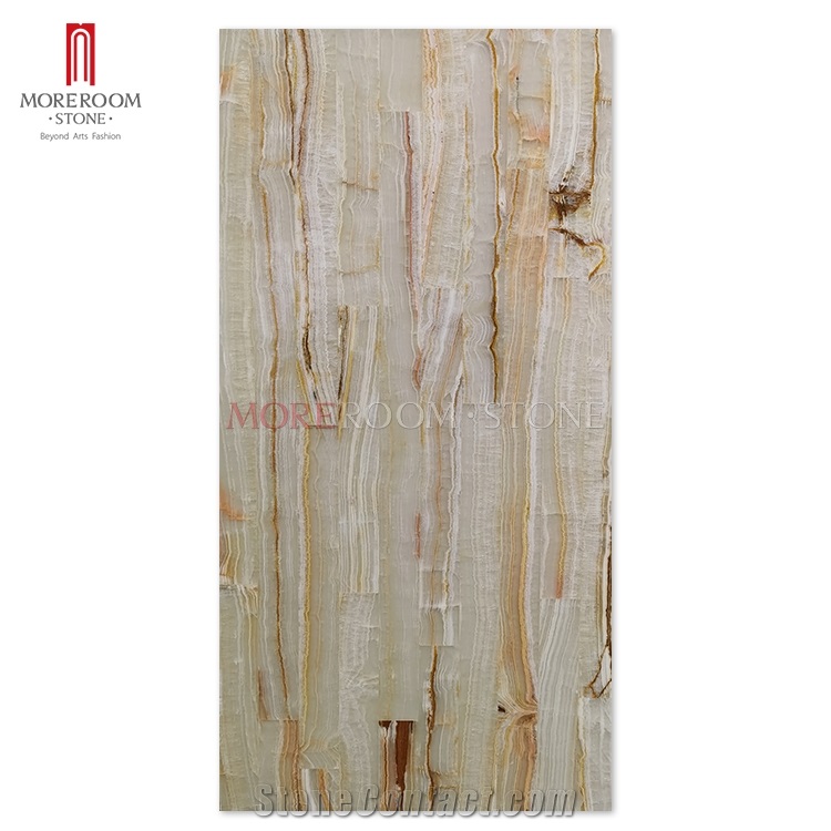 white onyx 3 12mm striped sintered stone slab