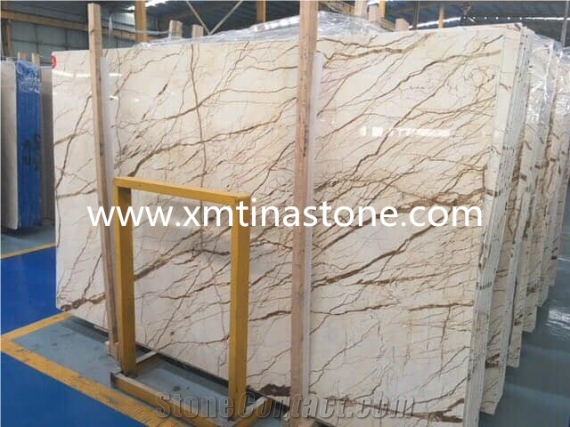 Golden Spider Beige Marble Slabs Wall Floor Tile