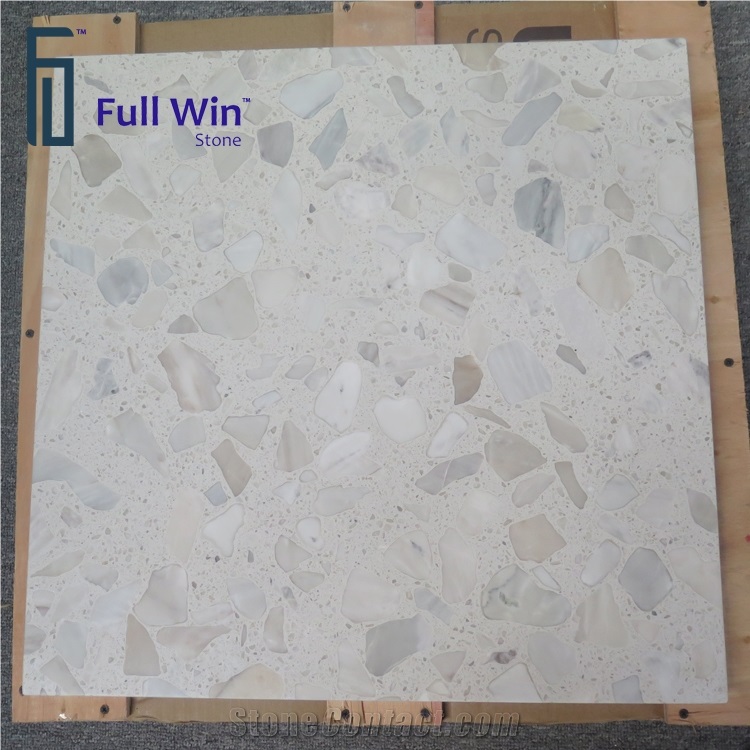 White Artificial Stone Honeycomb Panel Tile