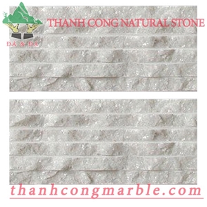 Crystal White Chiseled Walling Ledge Stone