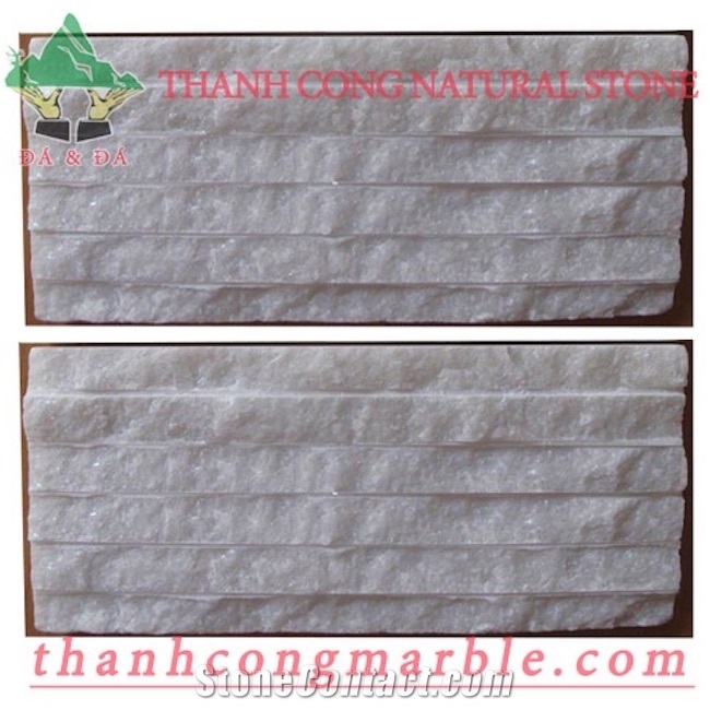 Crystal White Chiseled Walling Ledge Stone