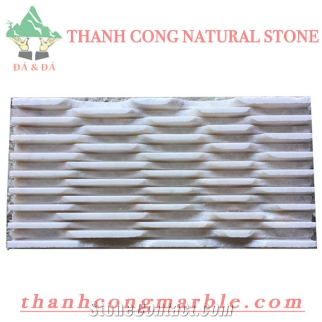 Milky White Marble Combed Walling Tiles