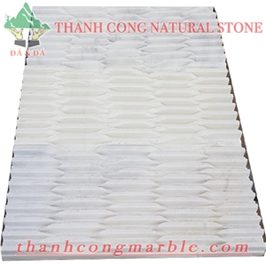 Milky White Marble Combed Walling Tiles