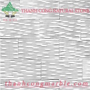 Milky White Marble Combed Walling Tiles