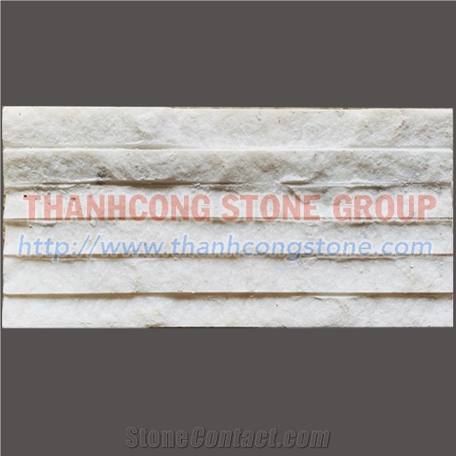 Milky White Marble Combed Walling Tiles