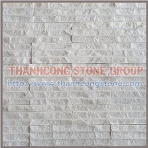 Vein White Chiseled Stone Tiles