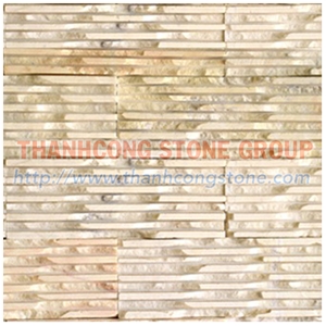 Yellow Gold Marble Combed Wall Tiles