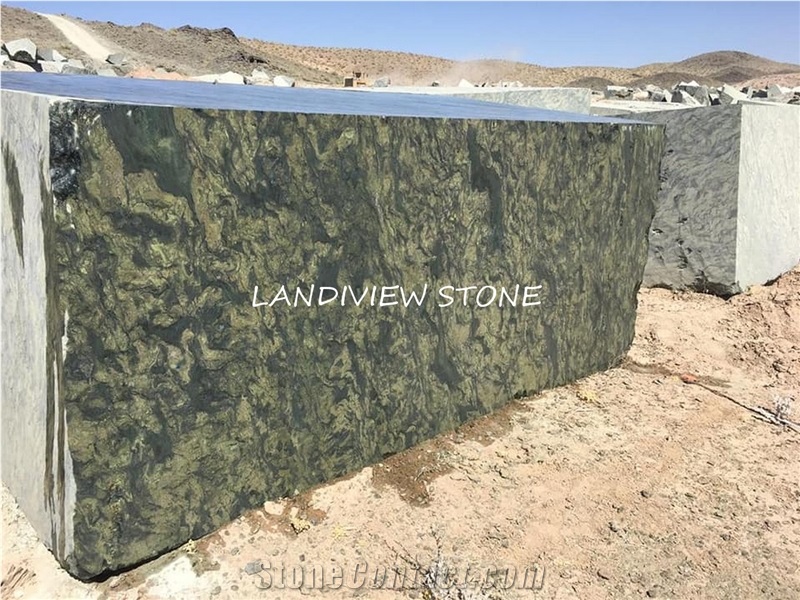 Birjand Green Granite Picasso Green Granite Blocks