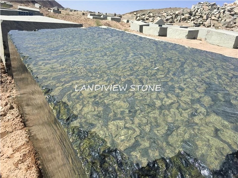 Birjand Green Granite Picasso Green Granite Blocks