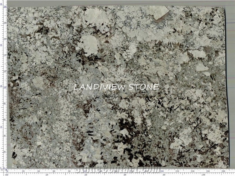 Branco Tourmaline Granite Everest White Tiles Slab