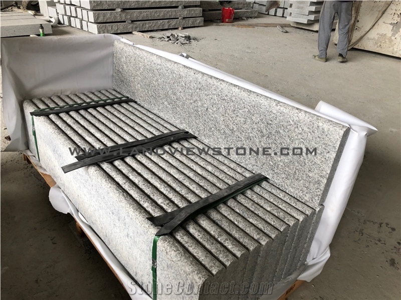 New G603 Granite Stair Treads Bullnose Treads