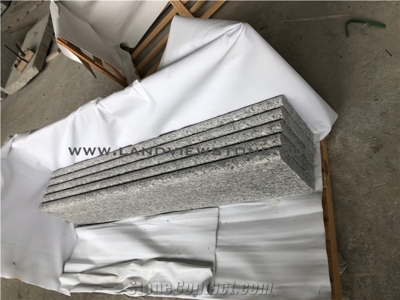 New G603 Granite Stair Treads Bullnose Treads