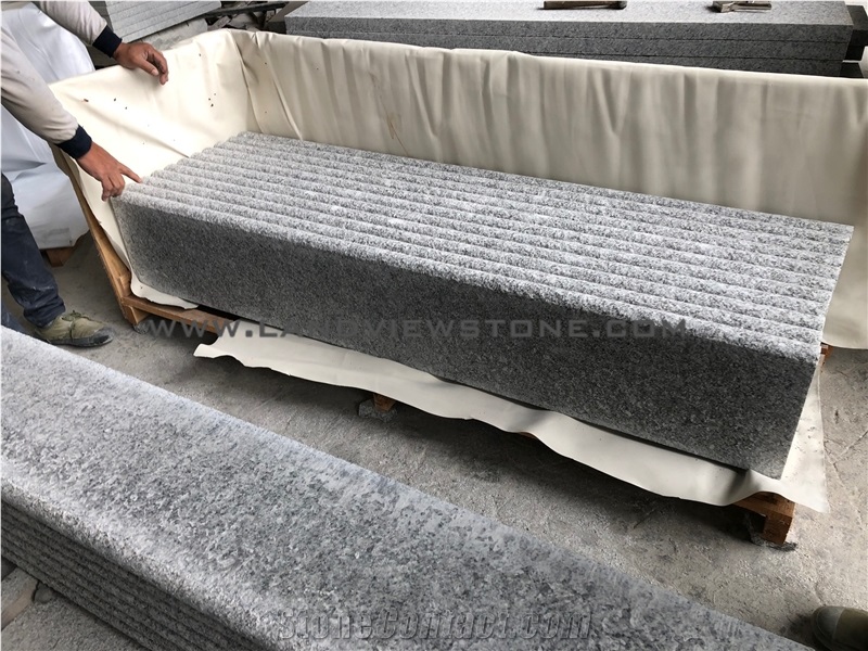 New G603 Granite Stair Treads Bullnose Treads
