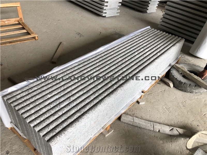 New G603 Granite Stair Treads Bullnose Treads