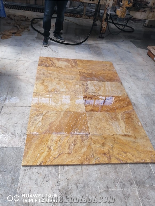 Golden Yellow Travertine Tiles