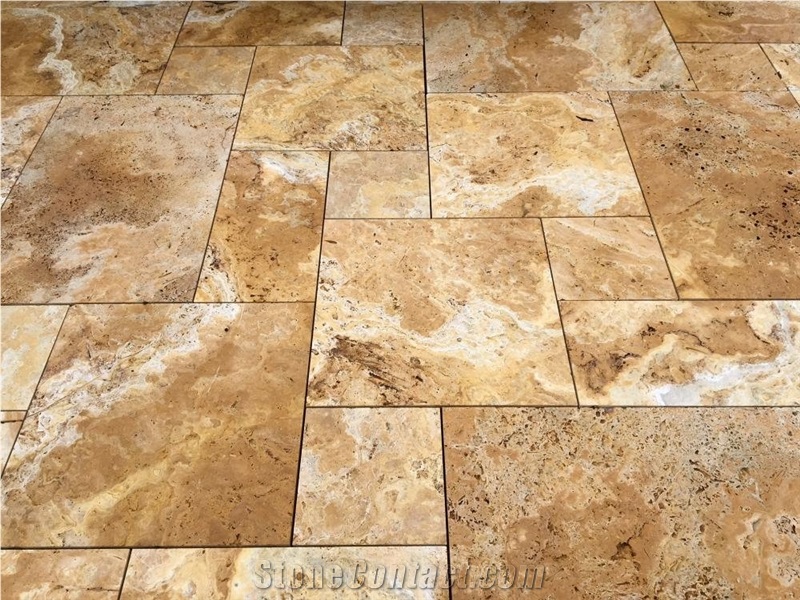 Golden Yellow Travertine Tiles