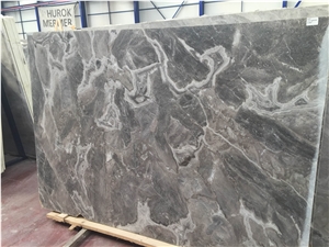 Grigio Fantastico Marble Slabs, Silver Fantasy Marble