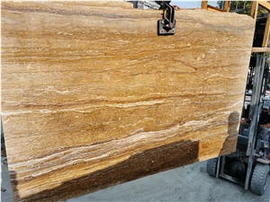Polished Golden Travertine Slabs