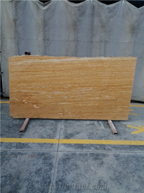 Polished Golden Travertine Slabs