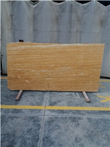 Polished Golden Travertine Slabs