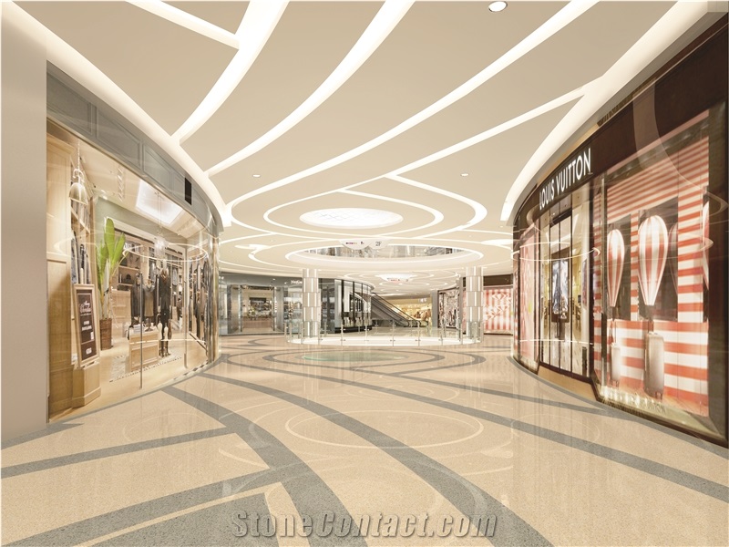Beige Artificial Stone Terrazzo Tile Cement Floor