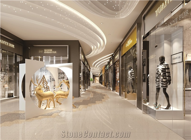 Beige Artificial Stone Terrazzo Tile Cement Floor